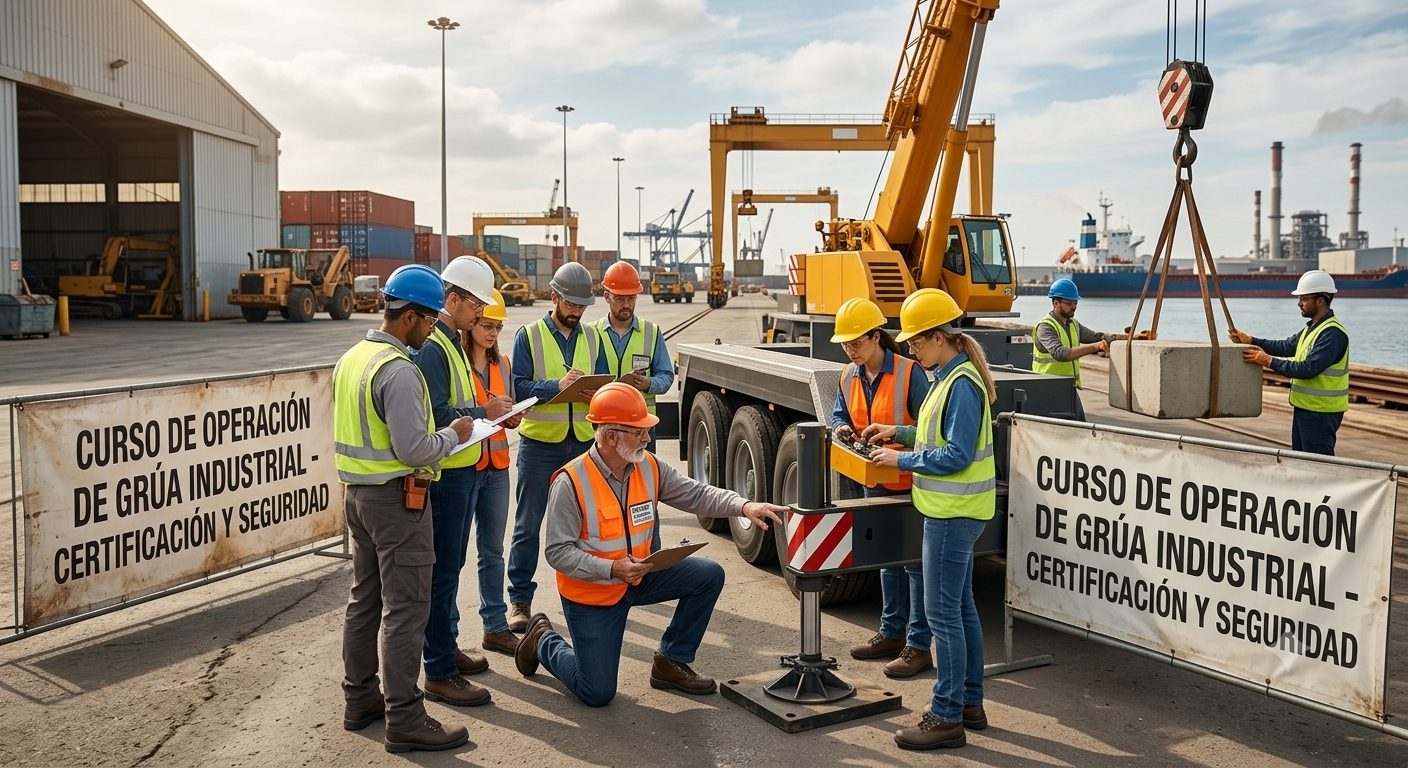 Capacitación y certificación de personal en operación de grúa industrial